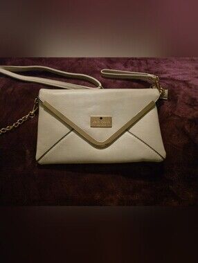kate spade cream envelope crossbody with gold trim